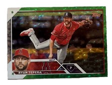 Ryan Tepera Parallel SP 2021 Topps Green Ice Foil /499 #375 Angels