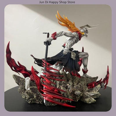 #ad #ad Bleach Ichigo Kurosaki Hollowfied Horn amp; Final Getsuga Tensho Figure 23cm Statue $61.99