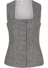 Trachten-Weste mit Wollanteil Gr. 38-56 Anthrazit Damen Mieder Fest Jacke Neu