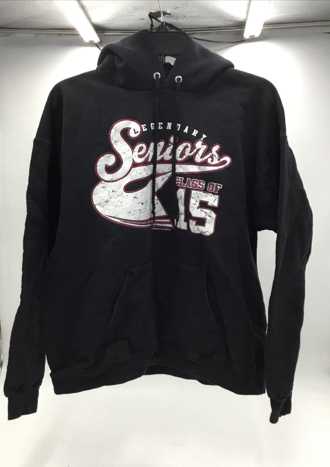 Ultimate Hanes Mens Print Pro Hoodie in Black Size Medium 5790₽