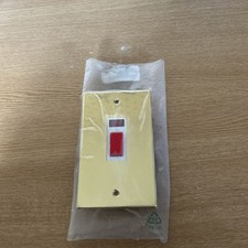 Przełącznik DP 45A neon podwójna płyta int wiktoriański styl efekt mosiądzu