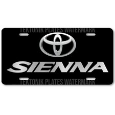 Toyota Sienna Novelty Auto License Platetag - Grayblack Image On Flat Aluminum