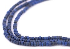 Vintage-Style Blue Java Glass Seed Beads 2.5mm, 48 Inch Strand Indonesia