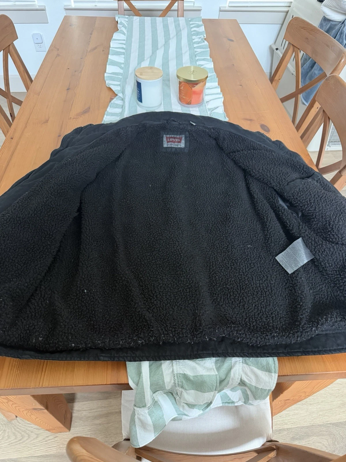 Levi’s Trucker Jacket In Black Canvas - Mens, Large image 2