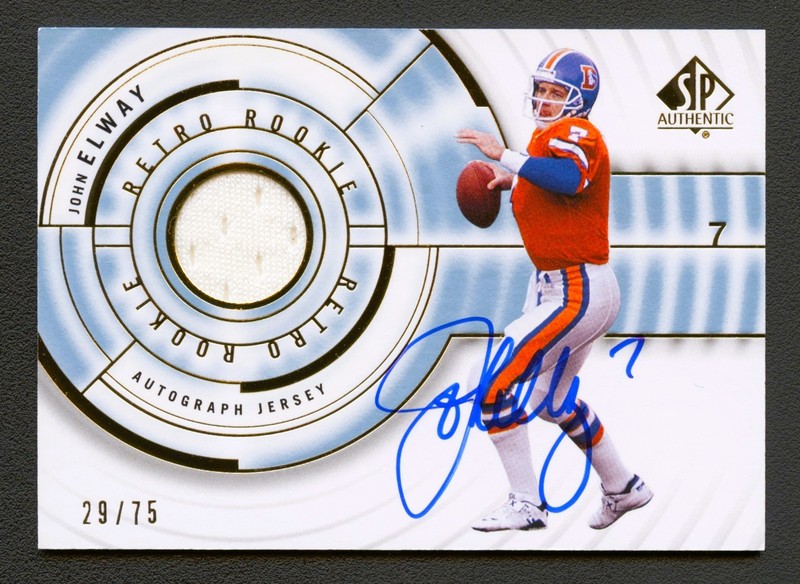 JOHN ELWAY 2008 UPPER DECK SP AUTHENTIC ROOKIE RETRO JERSEY AUTO /75 *GAME-USED*