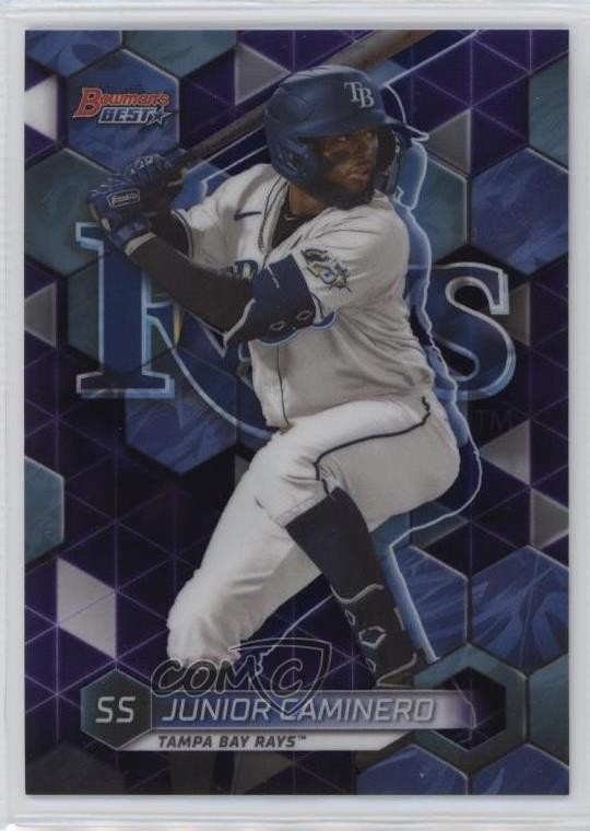 2023 Bowman's Best Top Prospects Purple Refractor 16/250 Junior Caminero o7m
