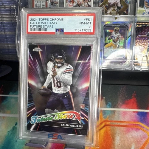 2024 TOPPS CHROME FUTURE STARS  #FS1 CALEB WILLIAMS ROOKIE RC PSA 8