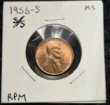 1953-S 1C RD Lincoln Cent RPM S/S