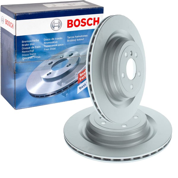 2X Bosch Bremsscheiben 345Mm BelÜFtet Hinten Passend FüR Mercedes GL GLE GLS ML-image