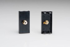 Modular Grid System Black Single Phono Socket Female RCA 1 DataGrid Space