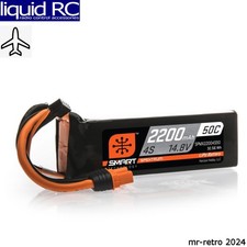 Spektrum X22004S50 2200mAh 4S 14.8V 50C Smart LiPo Battery; IC3