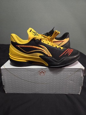 Li-Ning Wade Dragon Tiger Bruce Lee Yellow Black Size 9.5 Box & Poizon Tag