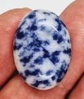 25x18mm Blue Spot Jasper Flat Backed Loose Semi-precious Gemstone Cabochon S4211