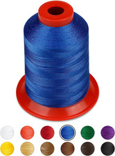 Extra Strong Upholstery Thread,Blue 1000 Meters Bonded Nylon Thread for Denim Le