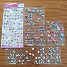 Kamio Japan Pukuri Sticker Alphabet Hiragana Retro Girl Used A-Z Cork Material