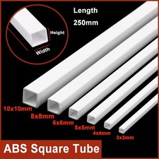 ABS Plastic Square Tube ABS Rod Section Architecture Model Making 3/4/5/6/8/10mm