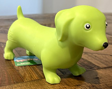 Green Dachshund Dog Squishy Squeeze Toy, Stress Reliever Tactile Fidget