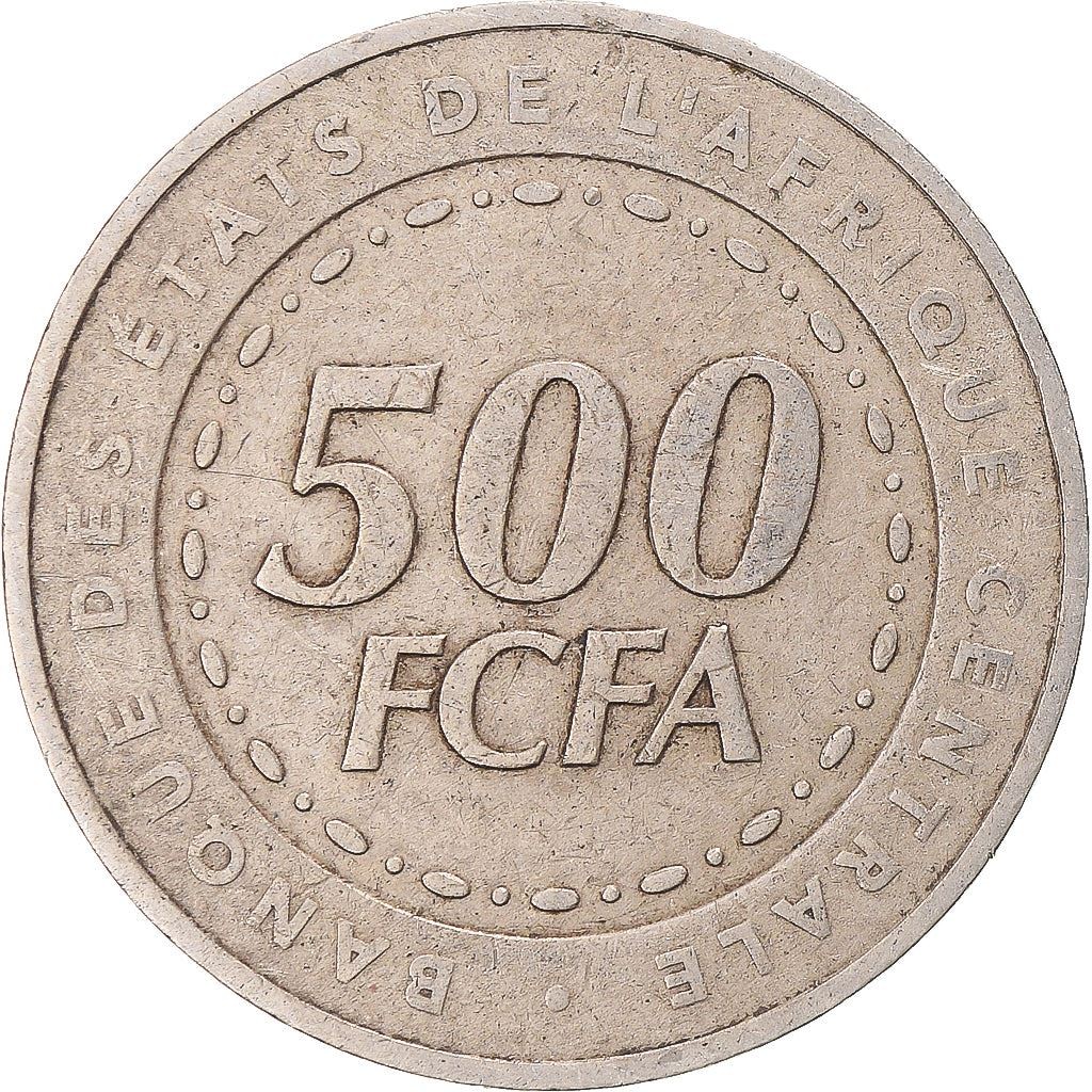 Central African States | 500 Francs CFA Coin | Plants | Km:22 