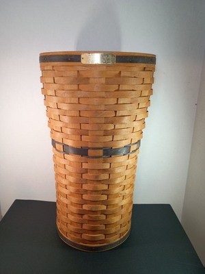 Vtg Longaberger Umbrella Basket J.W. Collection 1994 Edition MCM With Liner