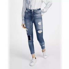 10 Derek Lam Crosby Tali Denim High Rise Distressed Skinny Jeans 26" Pants