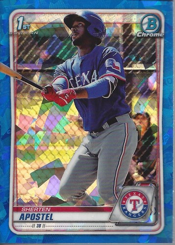 2020 Bowman Chrome Prospects Sapphire Sherten Apostel #BCP-46 card