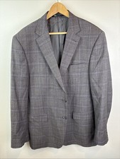 Jos. A. Bank 100 Wool Glen Plaid Blazer Size 46L-Classic two button sport coat