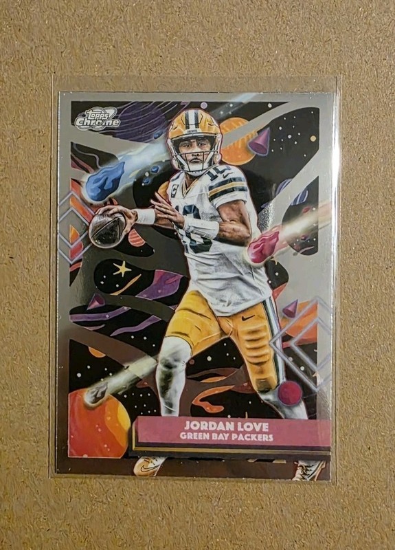 Jordan Love 2025 Topps Chrome Cosmic Football #35 Packers