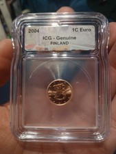 2004 ICG  GENUINE  FINLAND 1 EURO CENT *FINNISH HERALDIC LION 