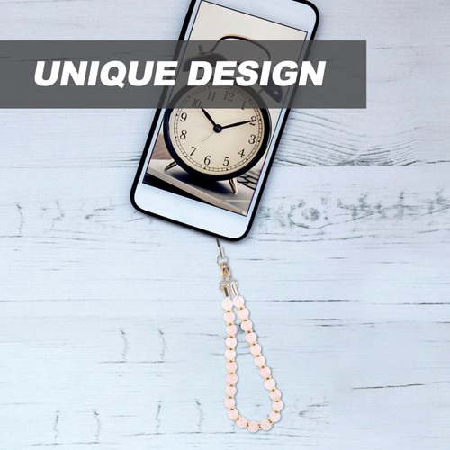 Pink Crystal Mobile Phone Lamp Beaded Chain Decor Cellphone Lanyard - 第 12/12 張圖片