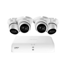Lorex 4K Fusion 2TB Wired White NVR System 4K IP UHD Dome Cameras