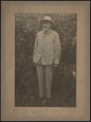 Unidentified Confederate Veteran Captain Uniform Portrait 1870s-1910s