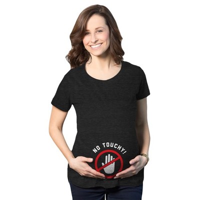 Maternity No Touchy Pregnancy T Shirt Funny Baby Bump Tee