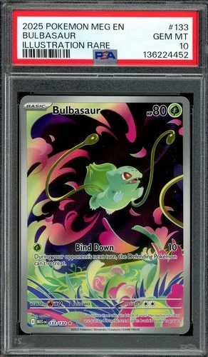 Pokemon TCG Mega Evolution #133 Bulbasaur Illustration Rare PSA 10 GEM MT