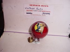 Lucky Strike 1940s Bomber Nose Art - Pinup Custom Glitter Shift Knob Red