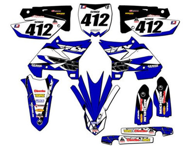 2008-2014 Für UFO Restyle YZ 125 13 Fly Blau Senge Grafiken Set Kompatibel W
