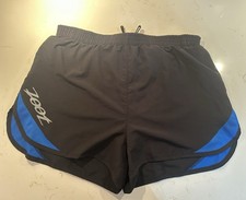 Zoot Men  s Small Triathlon Shorts Performance Running Athletic Black Blue EUC 3"