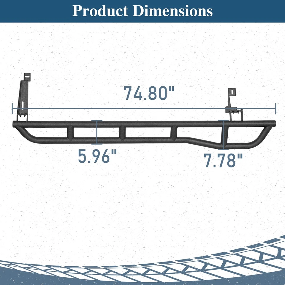 Hooke Road Tube Slider Rocker Guard w/Kick-Out Fit Porsche Cayenne 955/957 03-10 - Image 2 of 4