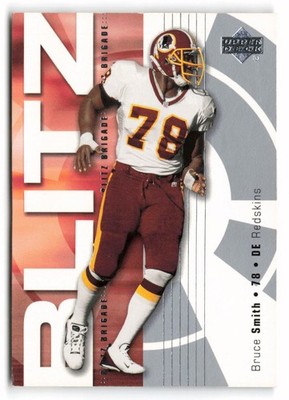 2002 Upper Deck #BB-13 Bruce Smith Blitz Brigade Washington Redskins
