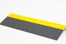 Anti-slip Stair Treads Nosing Black & Yellow - Heavy Duty - Steel Grit DDA 55mm