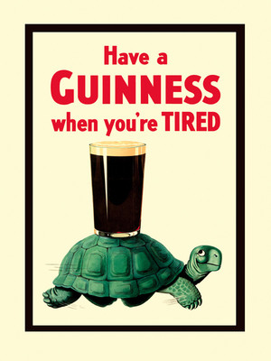 okBeer Turtle Guinness Dark Irish Ireland Dublin  Vintage Poster Repro FREE S/H