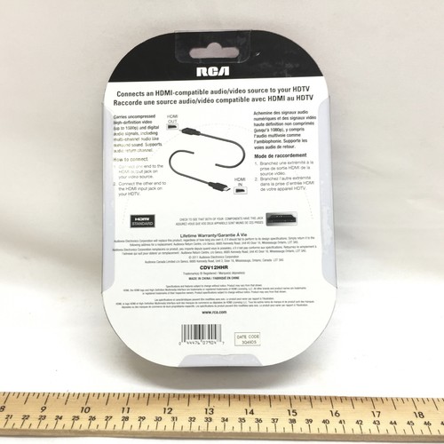 RCA 12ft HDMI to HDMI Cable CDV12HHR - Picture 4 of 4