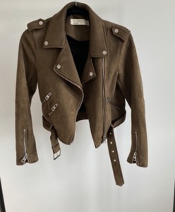 zara green suede jacket