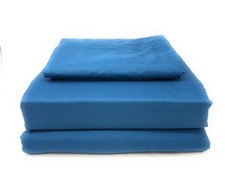 Tache 2-3 PC Super Soft Solid Bright Navy Blue Duvet Cover with Zipper Closure