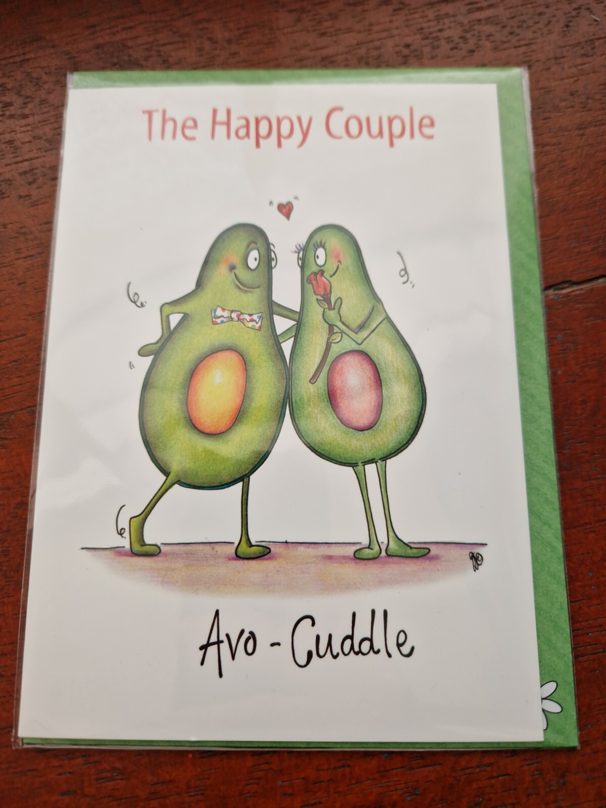 Avo-Cuddle funny Anniversary card Wedding card The Happy Couple avocado card