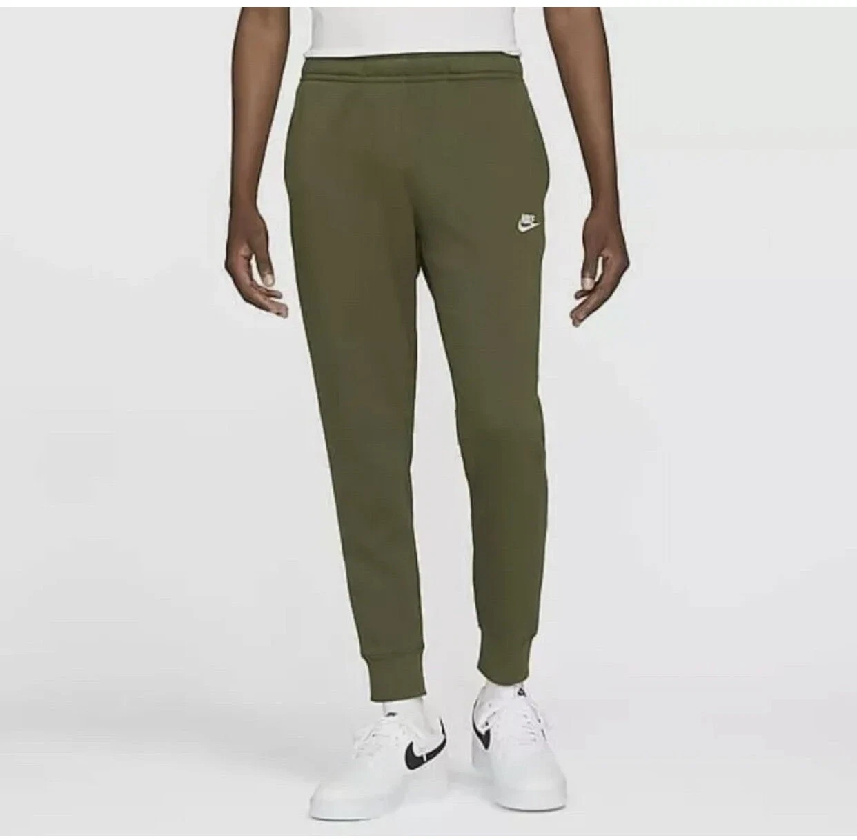 Nike Sportswear Club Fleece Tapered Joggers Army Green Men's XL 826431 380 New