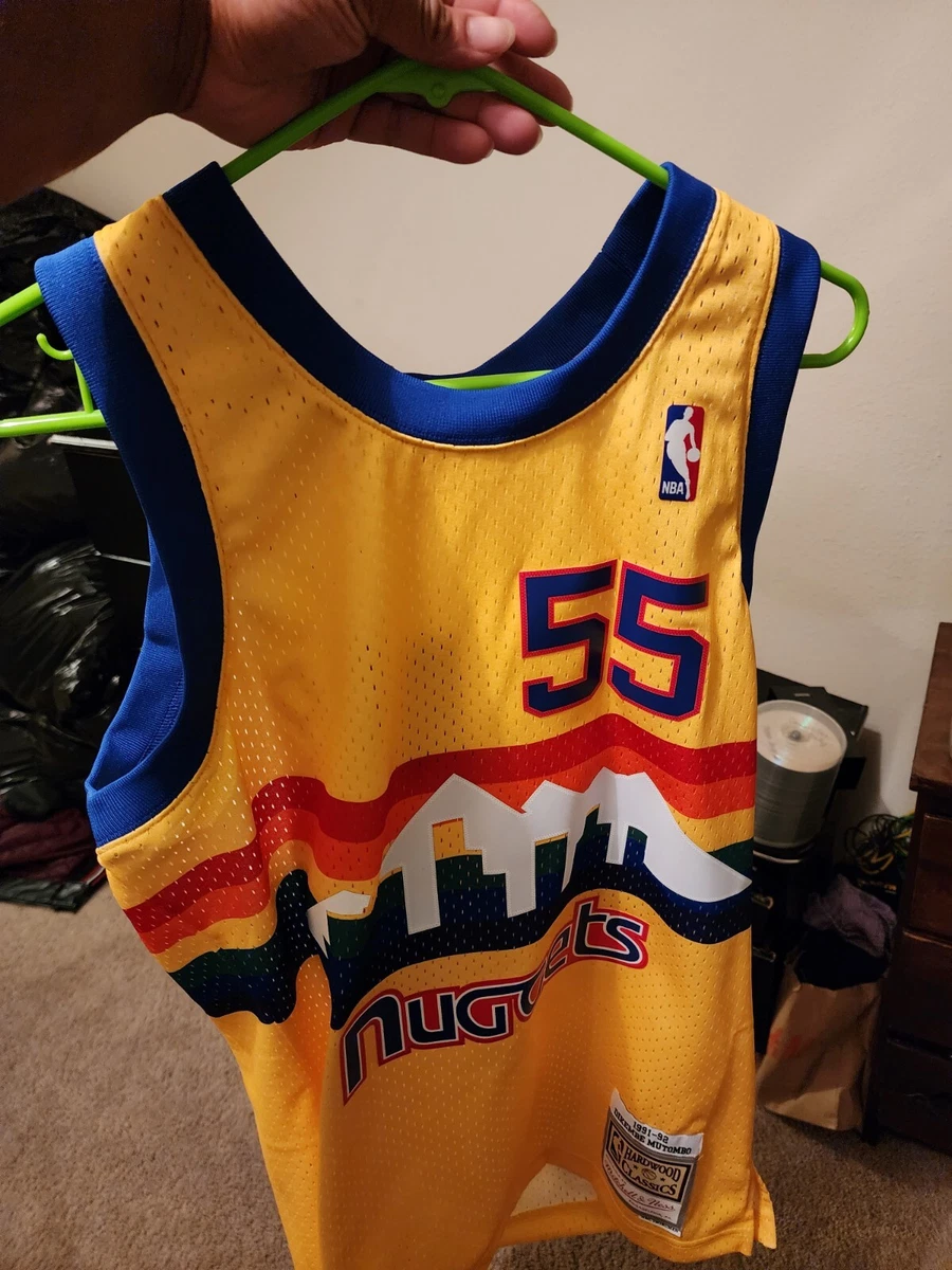 Denver Nuggets NBA Dikembe Mutombo Hardwood Classics Jersey