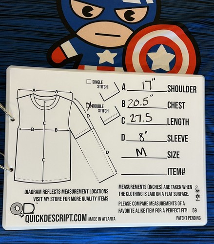 Marvel Captain America Technical Comic Shirt Blue Men Size M - Picture 2 of 4