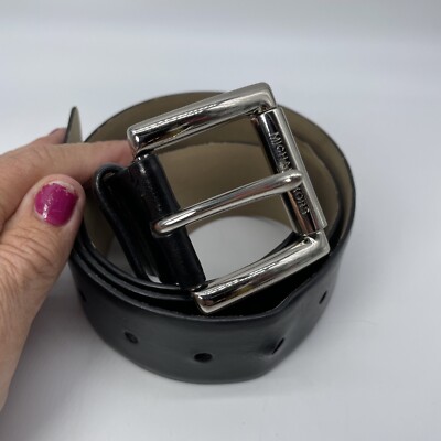 michael kors men's leather dress belt Michael Kors Men's Leather Dress Belt - Black