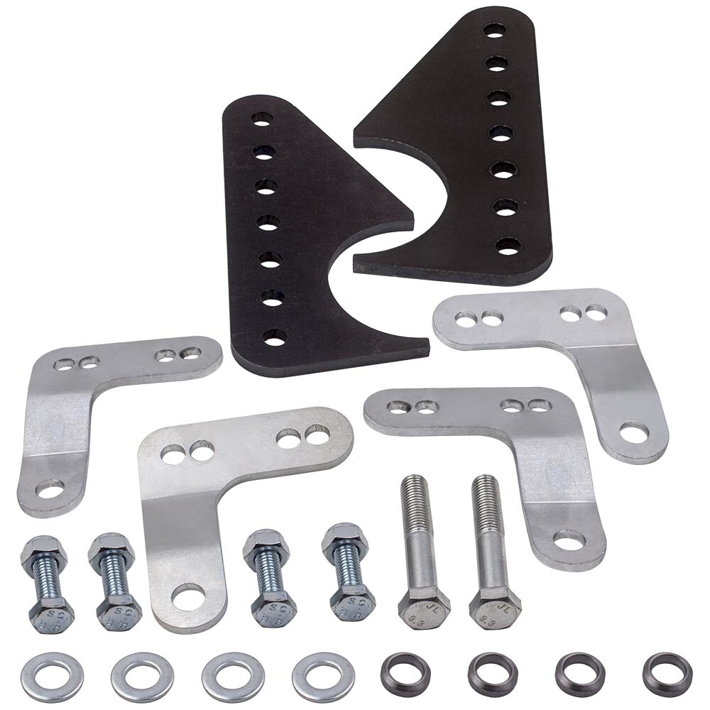 Universal Coil-Over Rear Lower Kit Adjustable Shock Mount Brackets ...