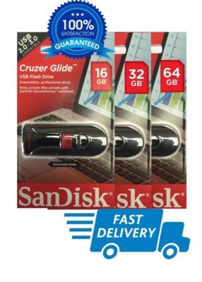 SanDisk Cruzer Glide 16GB/32GB/64GB USB Flash-Laufwerk Speicherstick - UK